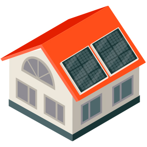 Isometric solar panel home